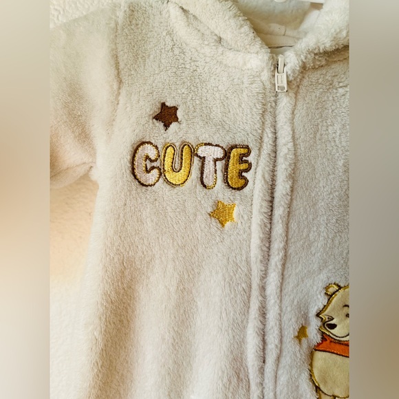 Disney Baby Winnie The Pooh Plush Winter Snow Suit Hooded 0/3 M - Picture 6 of 13